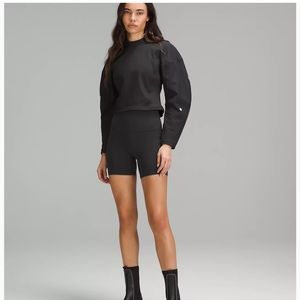 Ribbed Luxtreme Wide-Sleeve Pullover, black, size large